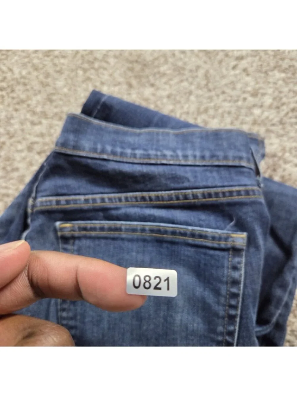 Urban Pipeline Jeans Mens 34x30 Blue Slim Fit Dark Wash Distressed Denim